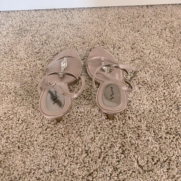 Nina light bronze heels/sandals - worn once - Picture 3 of 4